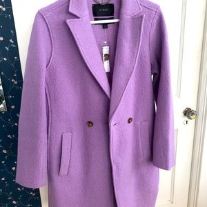 J.Crew lavender boiled wool coat
